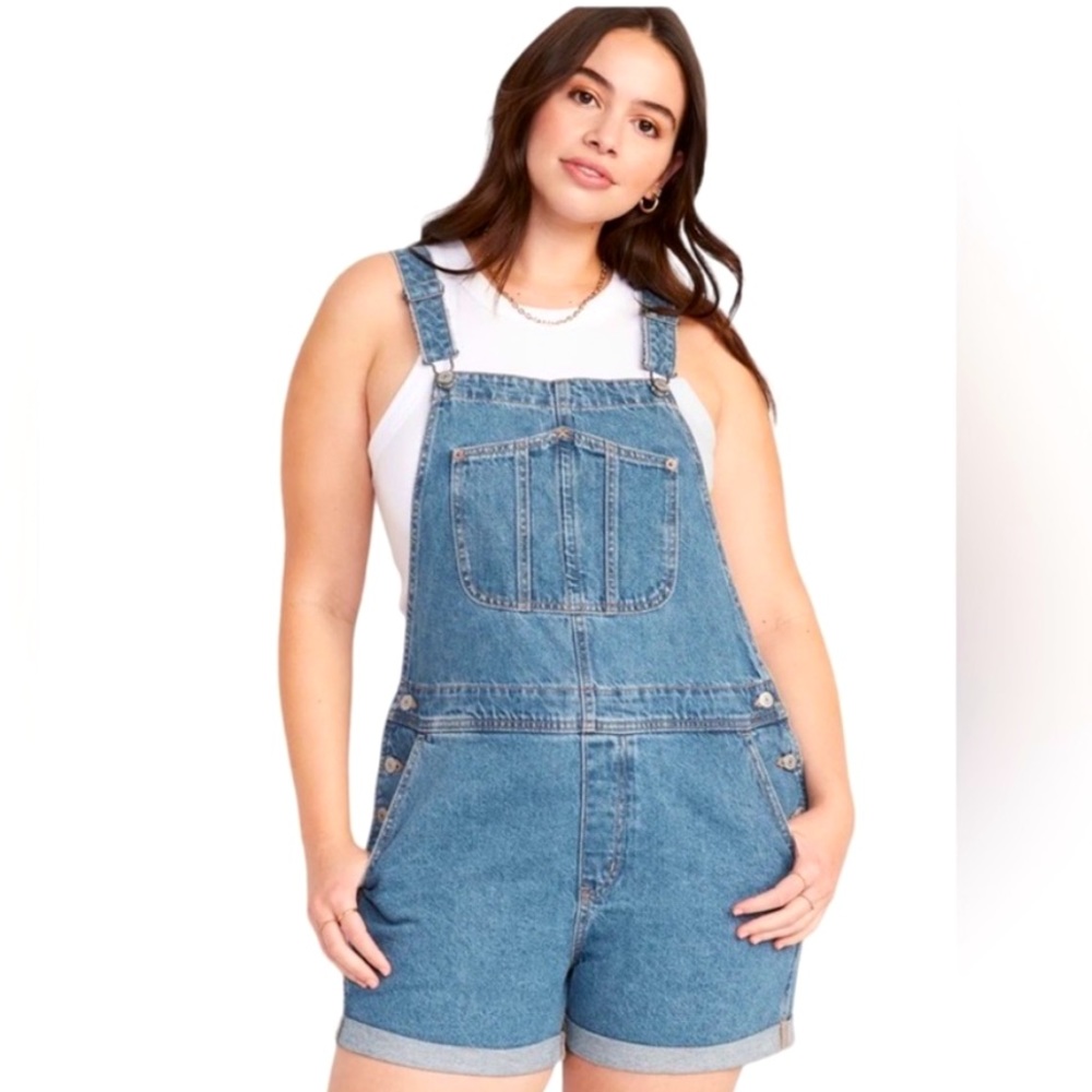 Old Navy NWT Denim Coverall Shorts 4XL